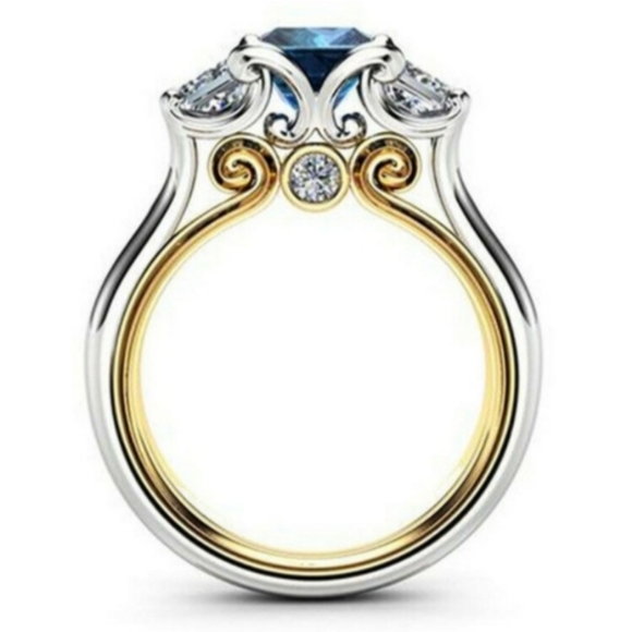 Jewelry - 🎀925 & 18k Royal Blue Sapphire Ring